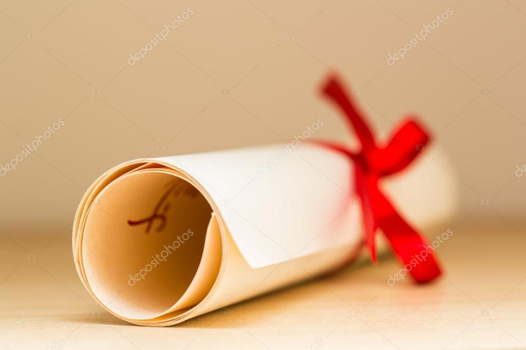 Cinta y diploma de reconocimiento