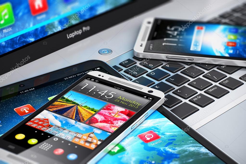Ícono de celular para electrónica