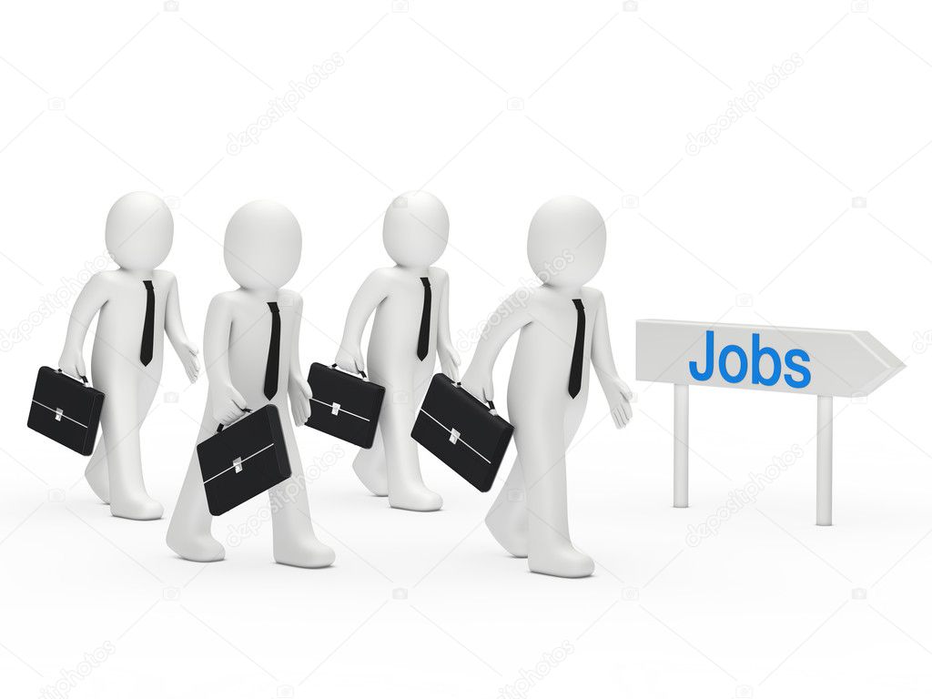Icono de empleo con maletín
